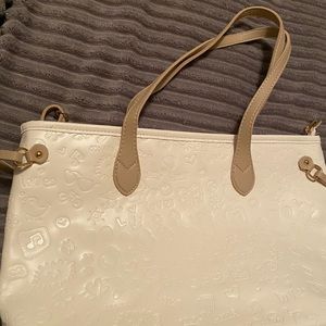 Faux leather tote